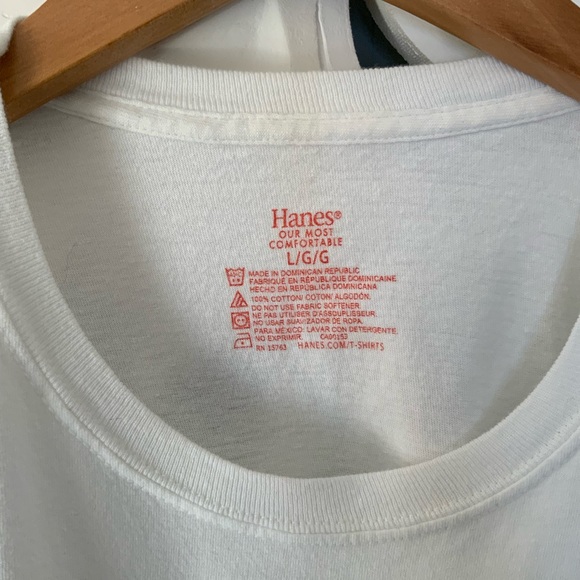 Hanes  | lot of 2 basic crew neck t shirts size Large - Picture 7 of 11
